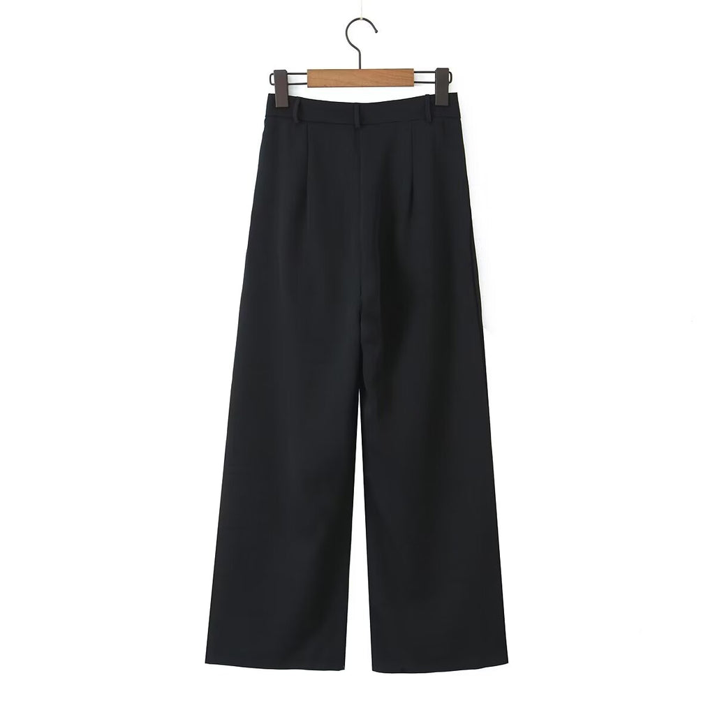 Narrow Work Pant Wide Leg Pants for Women Early Spring Sexy High Waist Loose Casual Draped Mop Trousers