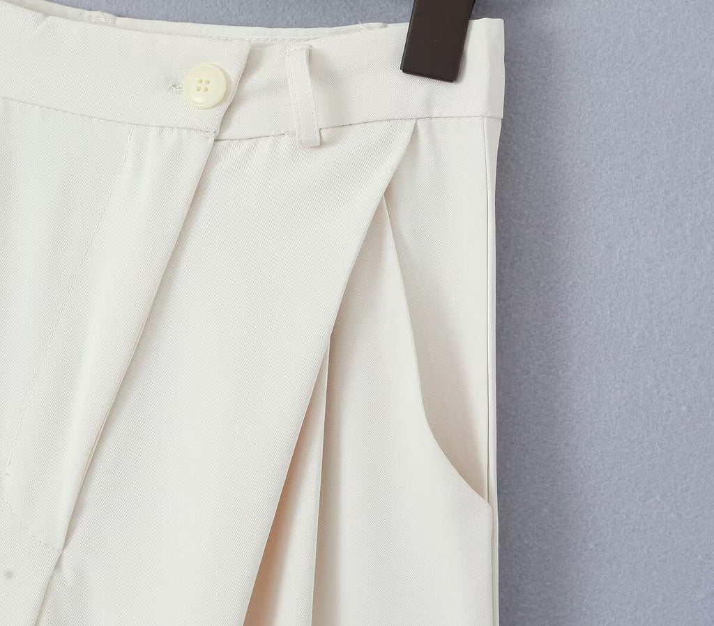 Narrow Work Pant Wide Leg Pants for Women Early Spring Sexy High Waist Loose Casual Draped Mop Trousers