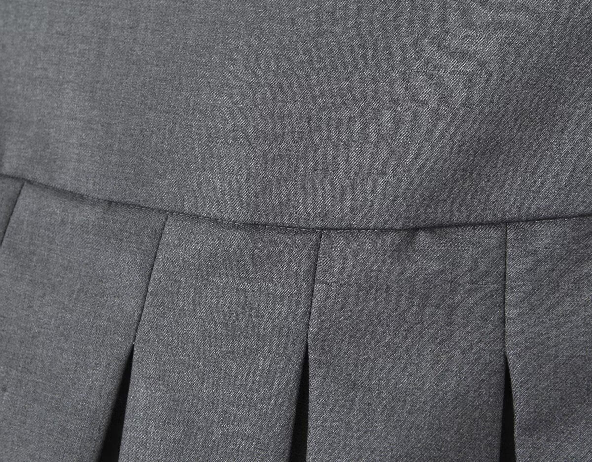 Summer Bow Preppy Skirt High Waist Short Pantskirt A Line Slimming Pleated Skirt