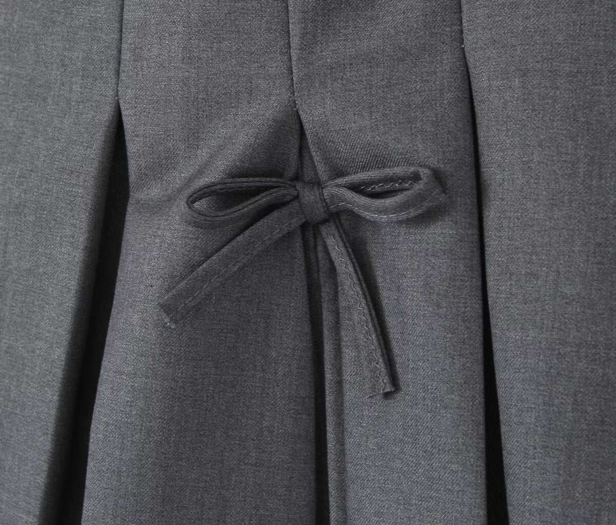 Summer Bow Preppy Skirt High Waist Short Pantskirt A Line Slimming Pleated Skirt