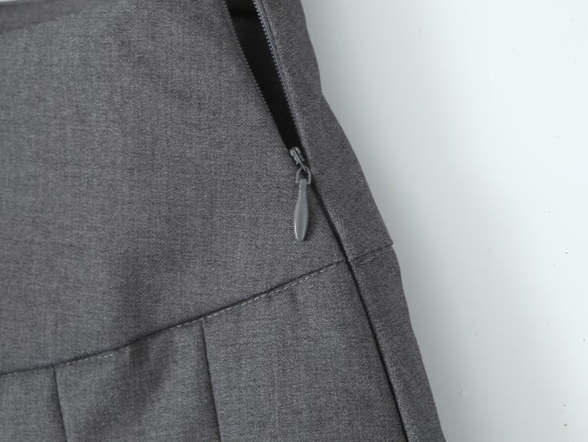 Summer Bow Preppy Skirt High Waist Short Pantskirt A Line Slimming Pleated Skirt