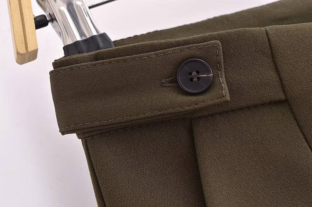 Fall Women Clothing Side Strap Wide Leg Pants Casual Pants Women