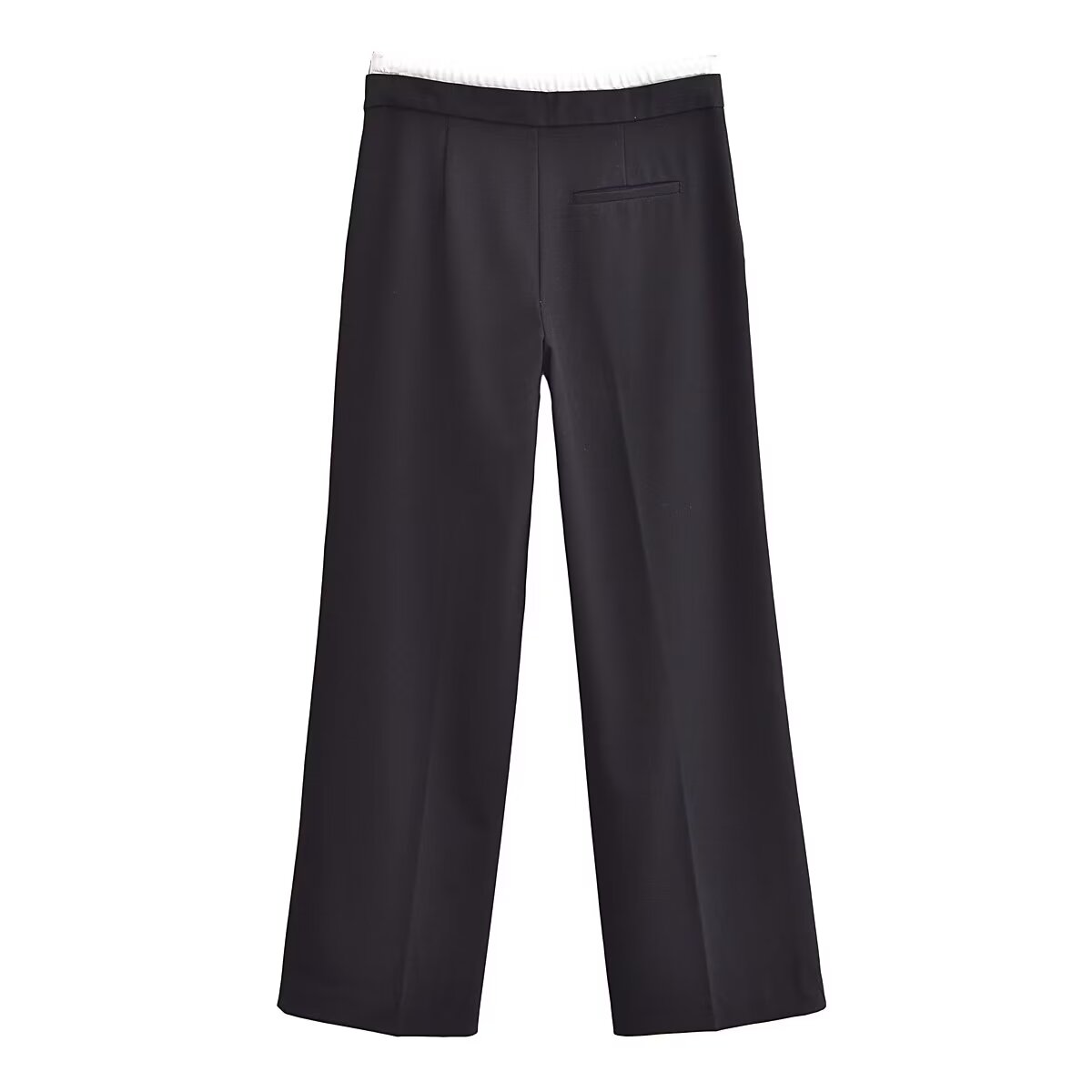 Autumn Women Clothing Office Casual Drawstring Sports Wide Legs Trousers Stitching Design Pants