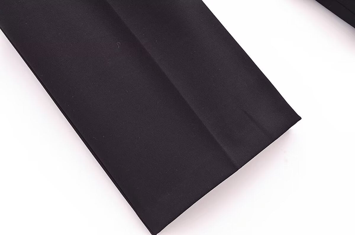 Autumn Women Clothing Office Casual Drawstring Sports Wide Legs Trousers Stitching Design Pants