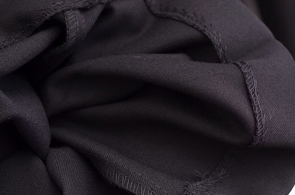 Autumn Women Clothing Office Casual Drawstring Sports Wide Legs Trousers Stitching Design Pants