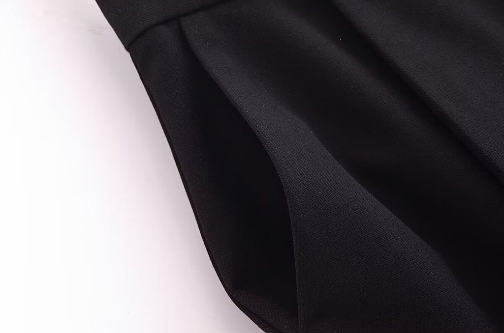 Autumn Women Clothing Office Casual Drawstring Sports Wide Legs Trousers Stitching Design Pants