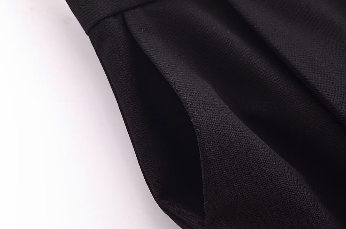 Autumn Women Clothing Office Casual Drawstring Sports Wide Legs Trousers Stitching Design Pants