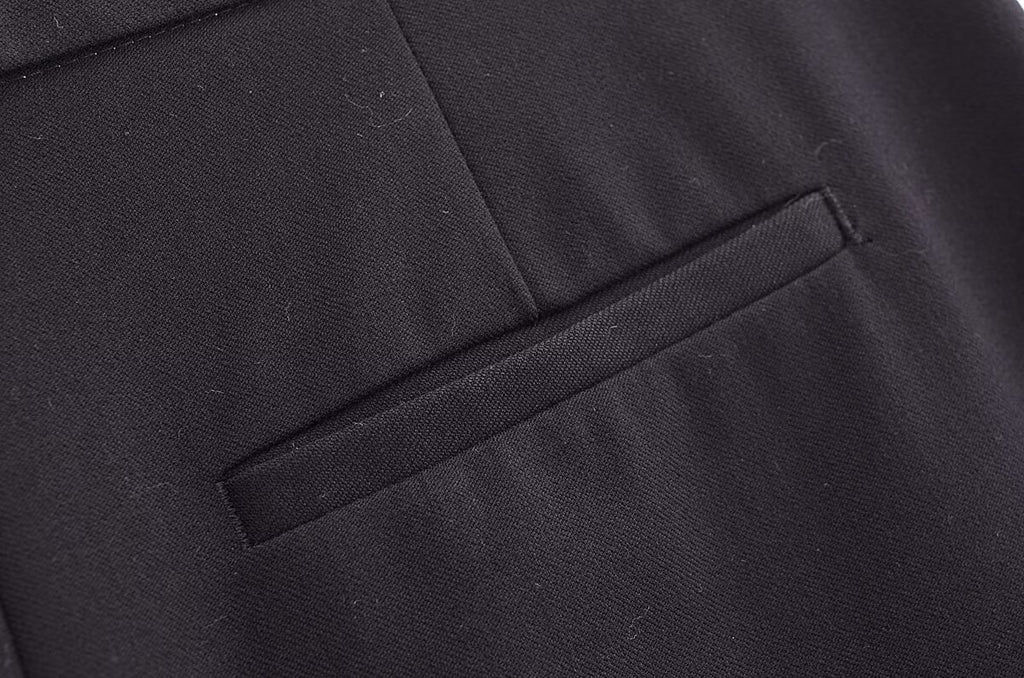 Autumn Women Clothing Office Casual Drawstring Sports Wide Legs Trousers Stitching Design Pants