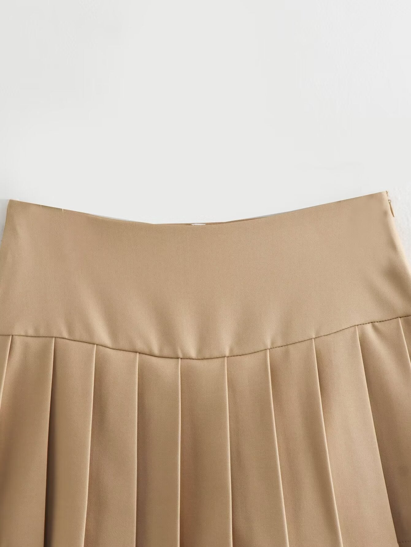 Summer Women Clothing Solid Color College Sweet Pleated Skirt