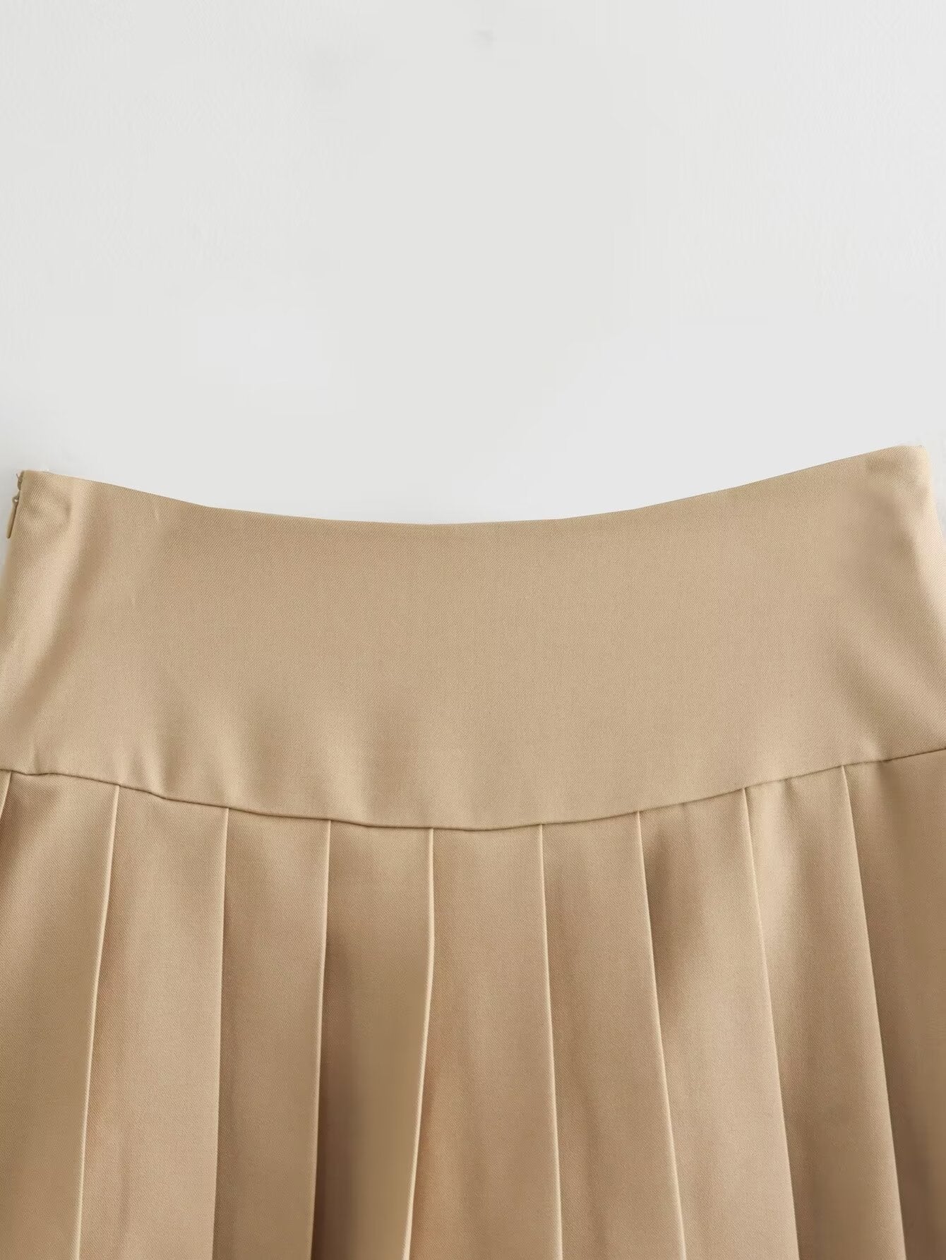 Summer Women Clothing Solid Color College Sweet Pleated Skirt