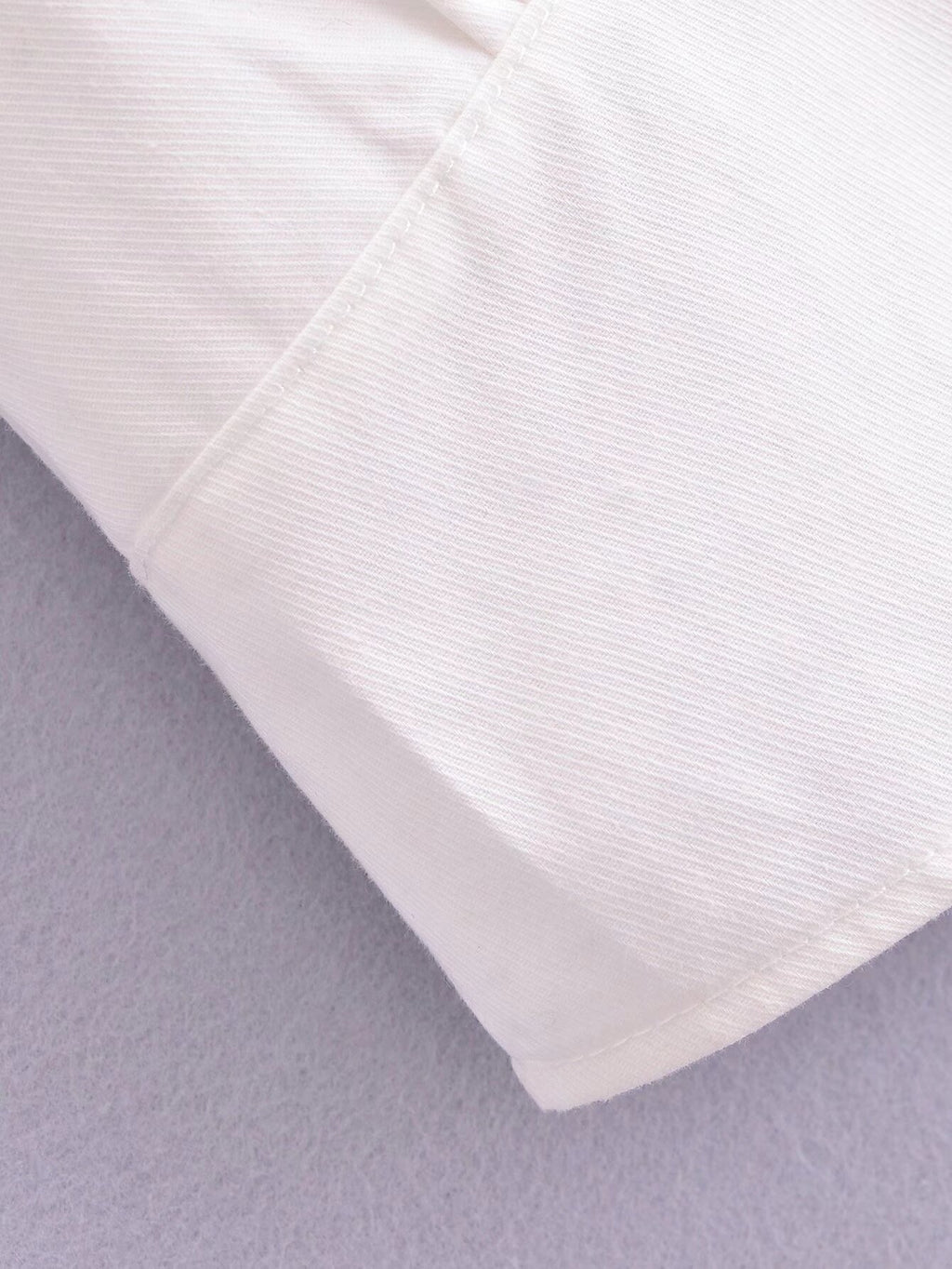 Spring Women Cotton Back Elastic off Shoulder Long Sleeve Shirt