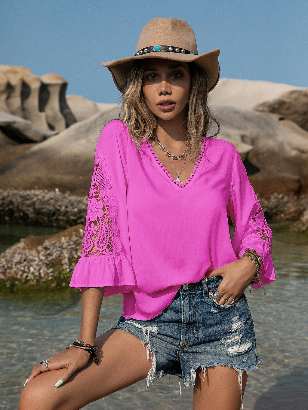 Blouse Simple Simple Summer All Match Women Top