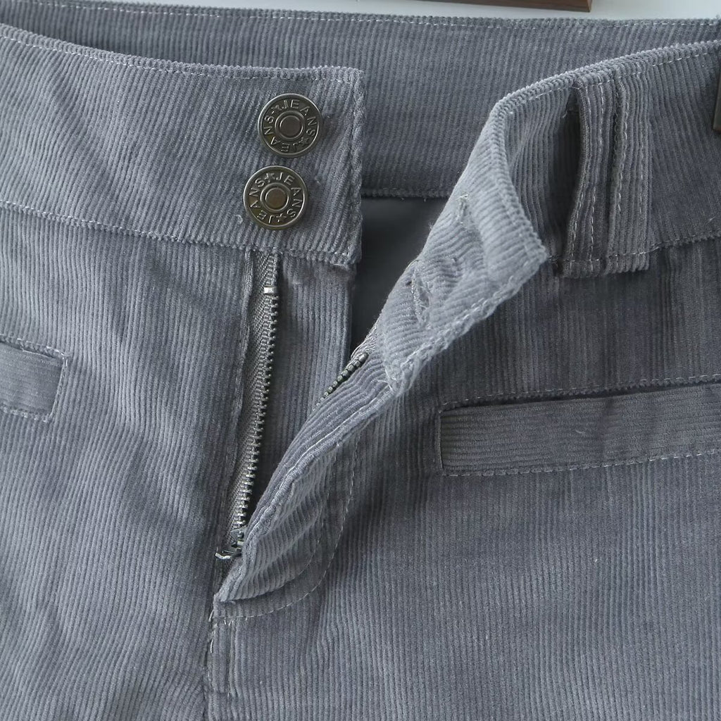 Falda de pana para mujer, de verano, sexy, antiexposición, cintura alta, corte A, plisada