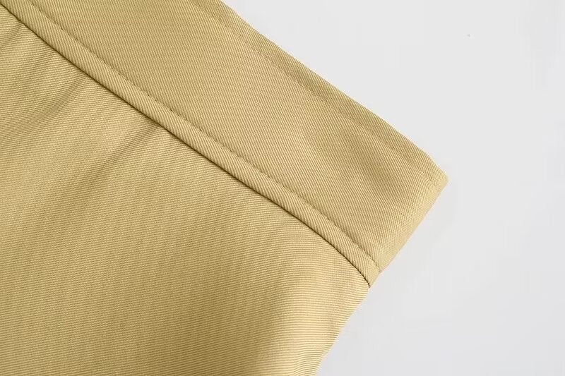 Falda paraguas de bolsillo informal de tres colores para mujer de otoño