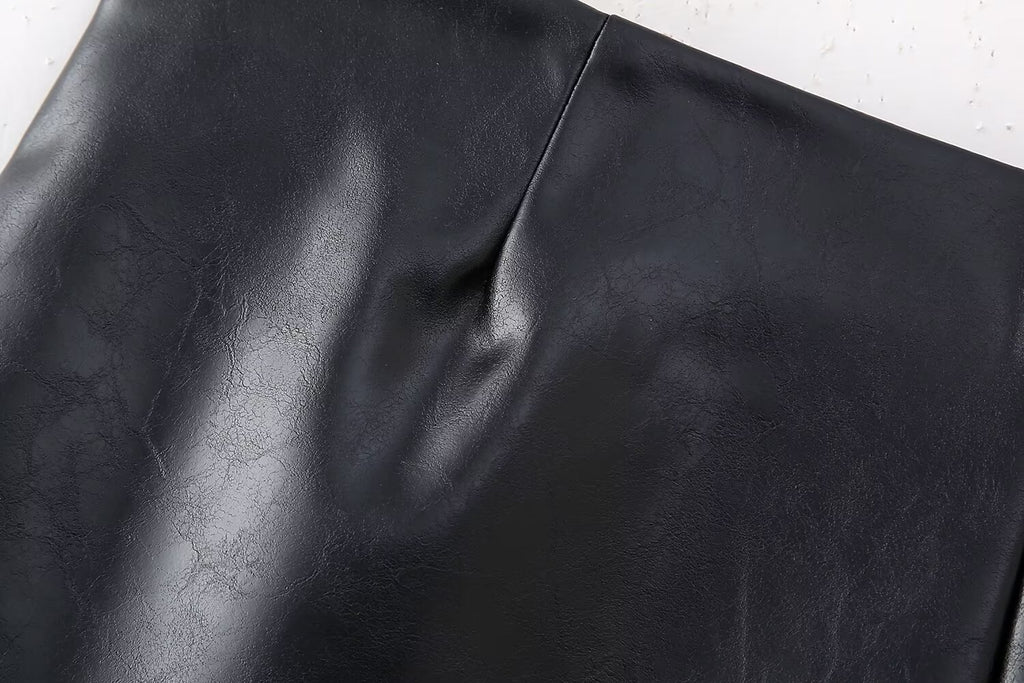 Goods Spring Faux Leather Belt Skirt Chic