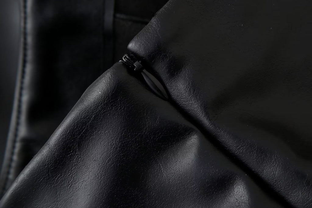 Goods Spring Faux Leather Belt Skirt Chic