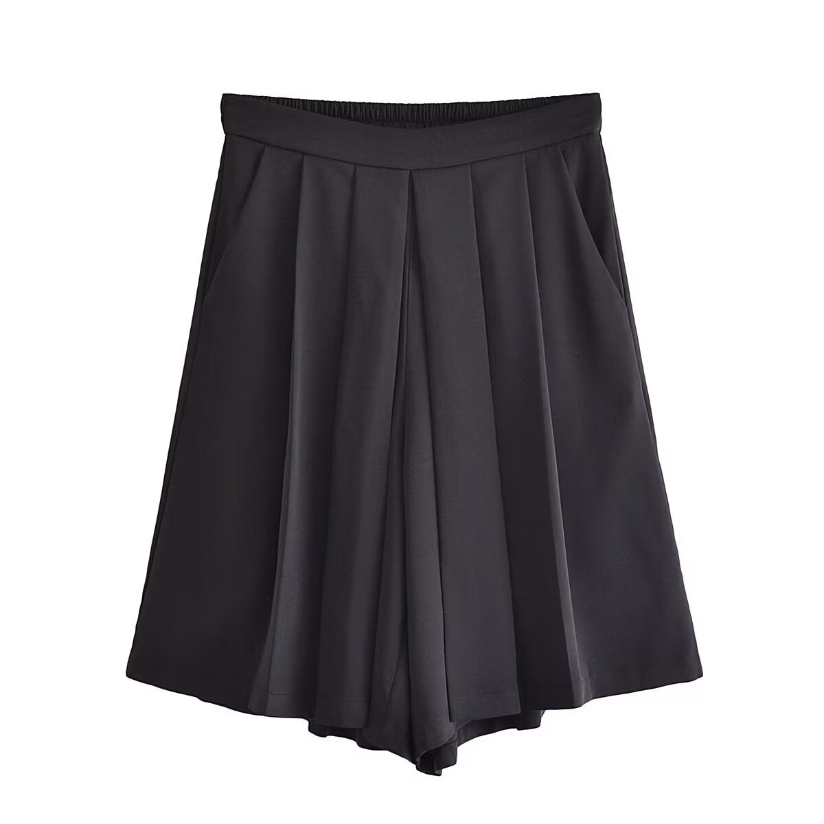 Spring Women Street Pleated Loose Long Culottes