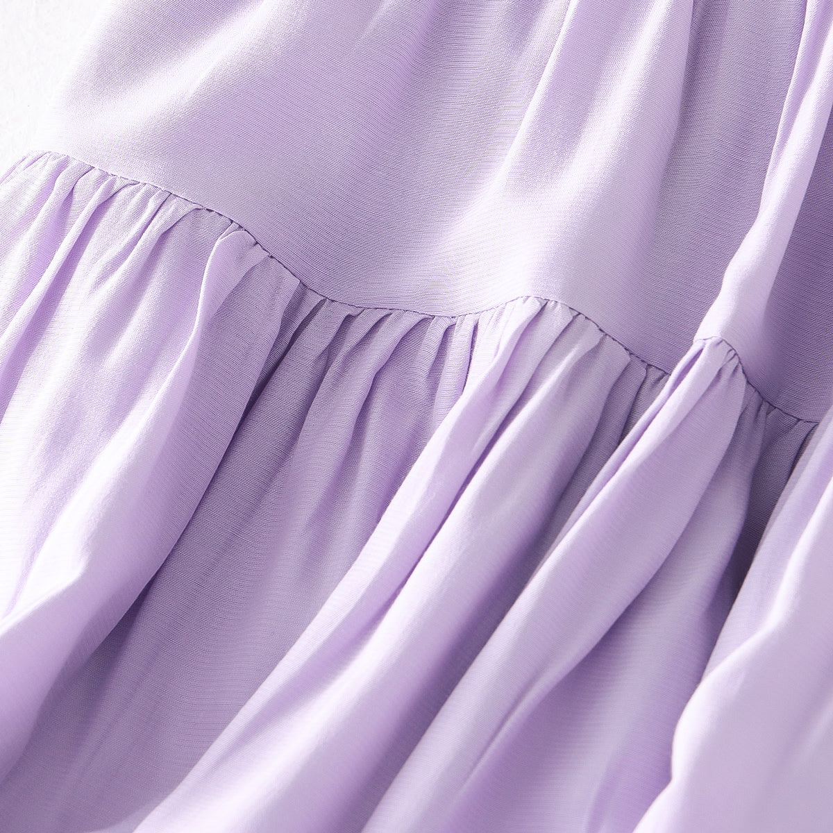 Summer Short Pleated Stitching Casual A line Skirt High Waist Elastic Waist Casual Skirt