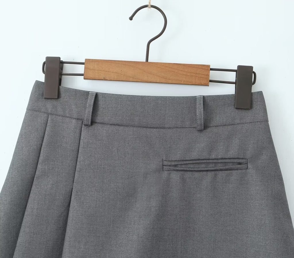 Spring Black High Waist Slimming Skirt Pleated Skirt Skirt Women