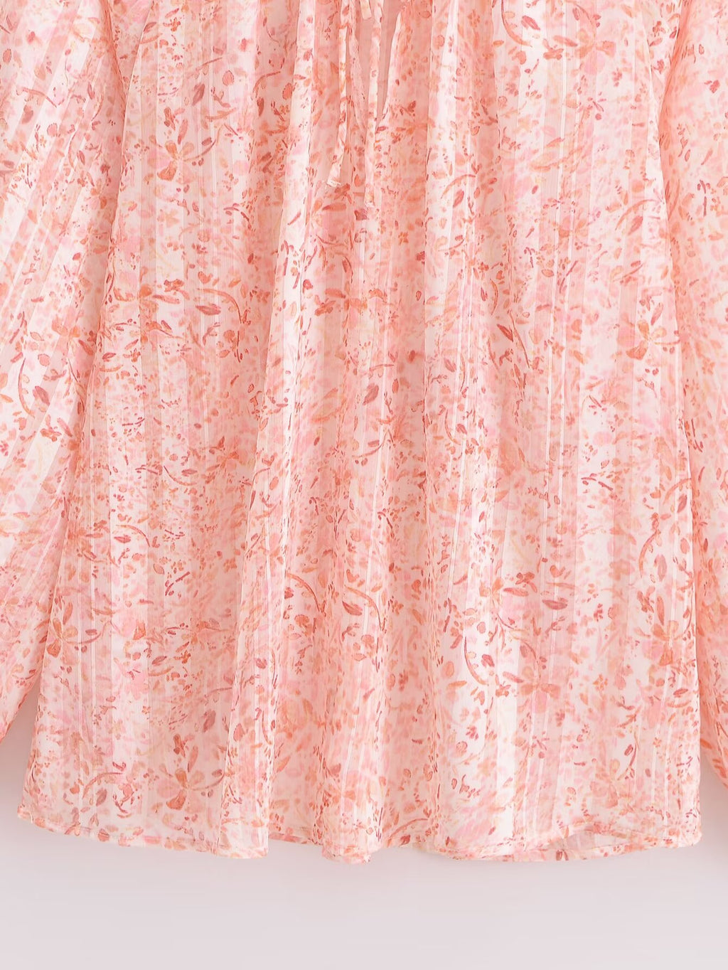 Spring Lace V Neck Stand Collar Long Sleeve Shirt