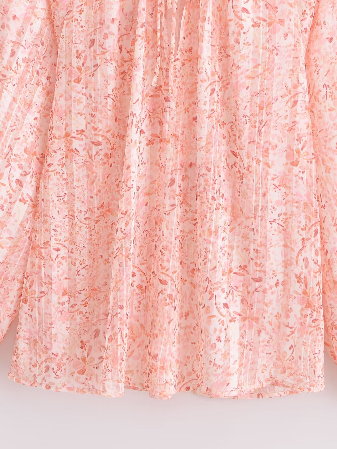 Spring Lace V Neck Stand Collar Long Sleeve Shirt