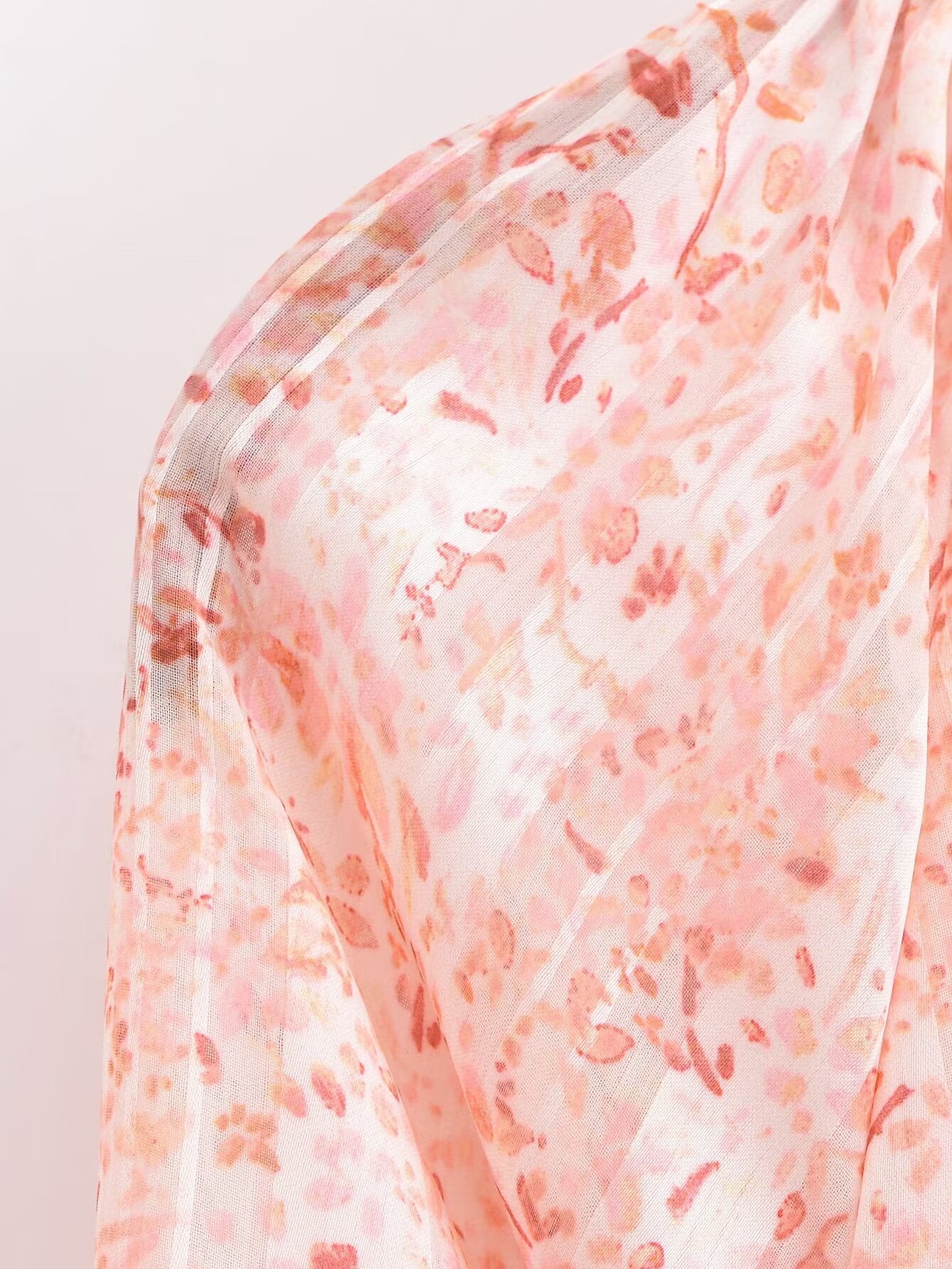 Spring Lace V Neck Stand Collar Long Sleeve Shirt