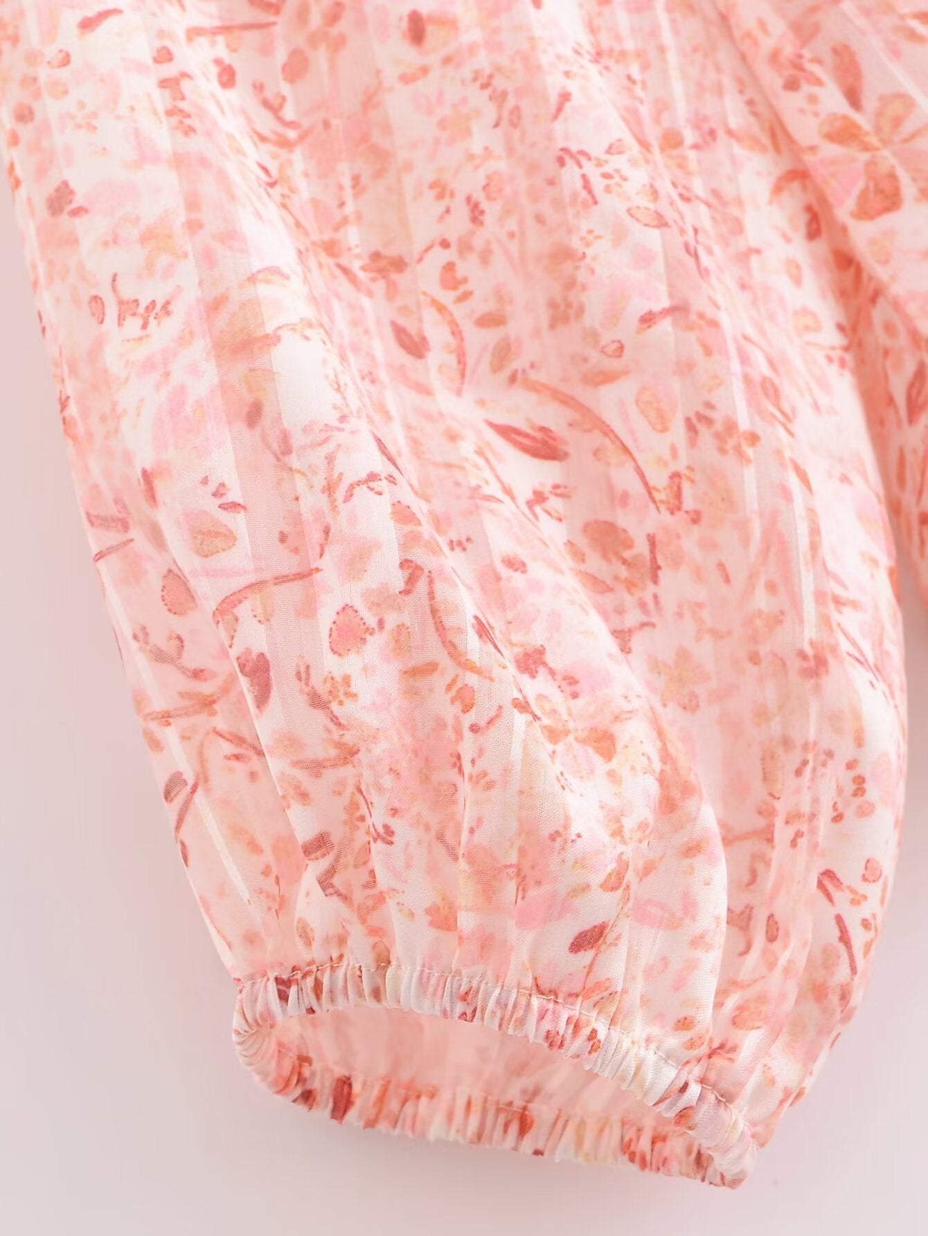 Spring Lace V Neck Stand Collar Long Sleeve Shirt