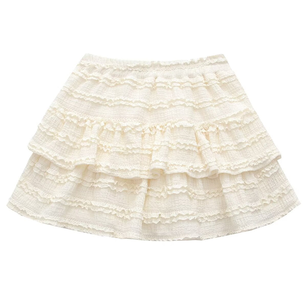 Pure Sexy High Waist Elastic Waist Pettiskirt Anti-Exposure Underpants Short Skirt Women Summer Skirt