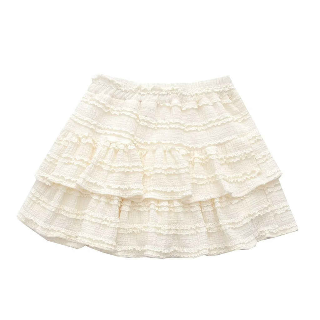 Pure Sexy High Waist Elastic Waist Pettiskirt Anti-Exposure Underpants Short Skirt Women Summer Skirt