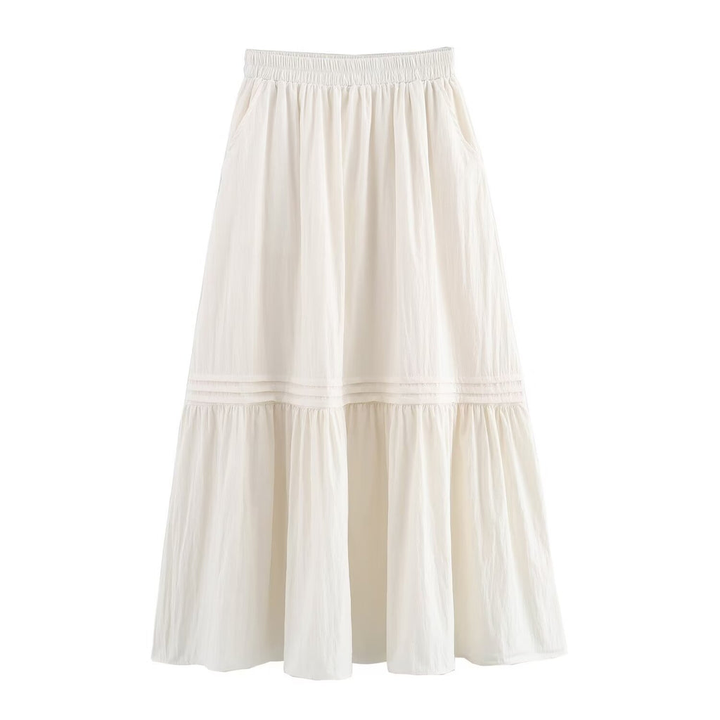 Summer Women Clothing French Gentle Summer Loose Strip Skirt
