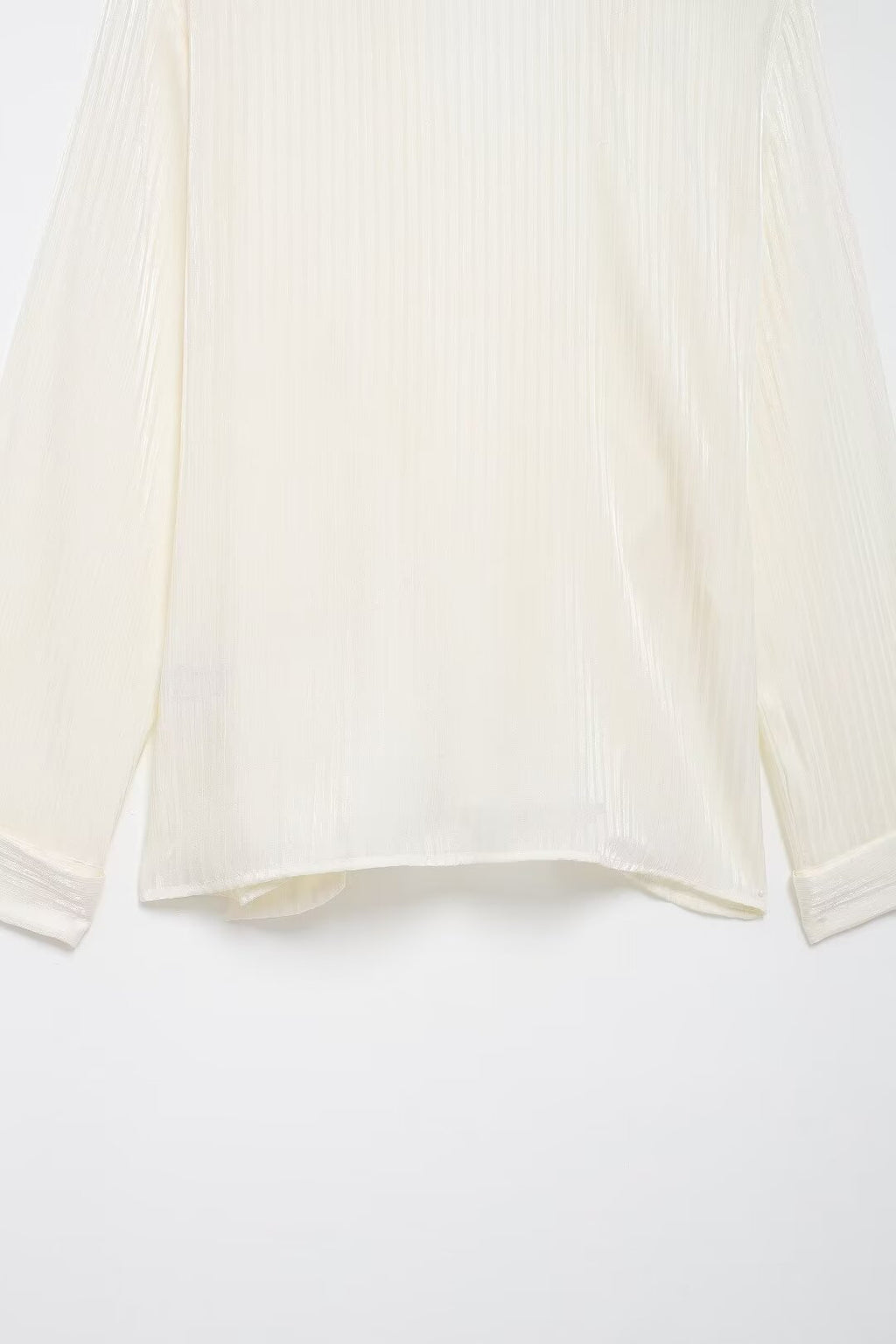 Summer Women Clothing Elegant Slightly Mature Bright Fabric Double Breasted Long Sleeve Shirt