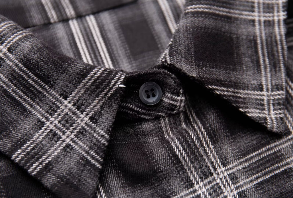 Women Plaid Shirt Long Sleeve Loose Polo Collar Coat Top