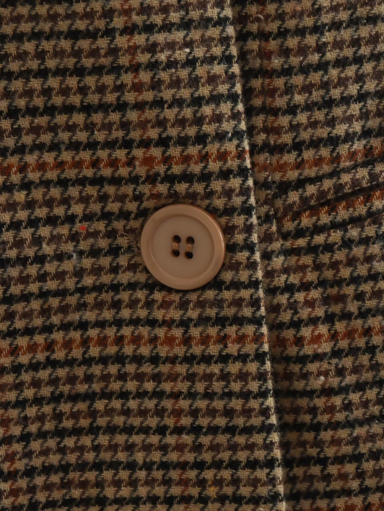 Ropa de otoño para mujer, blazer cruzado de manga larga con cuello entallado y pata de gallo cepillada