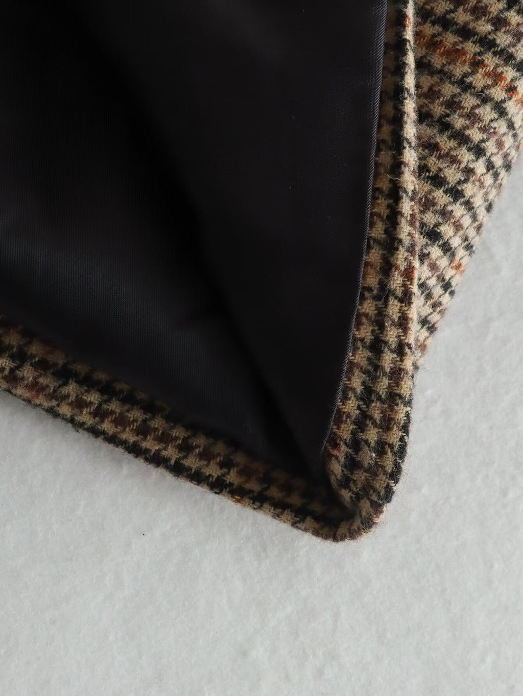 Ropa de otoño para mujer, blazer cruzado de manga larga con cuello entallado y pata de gallo cepillada