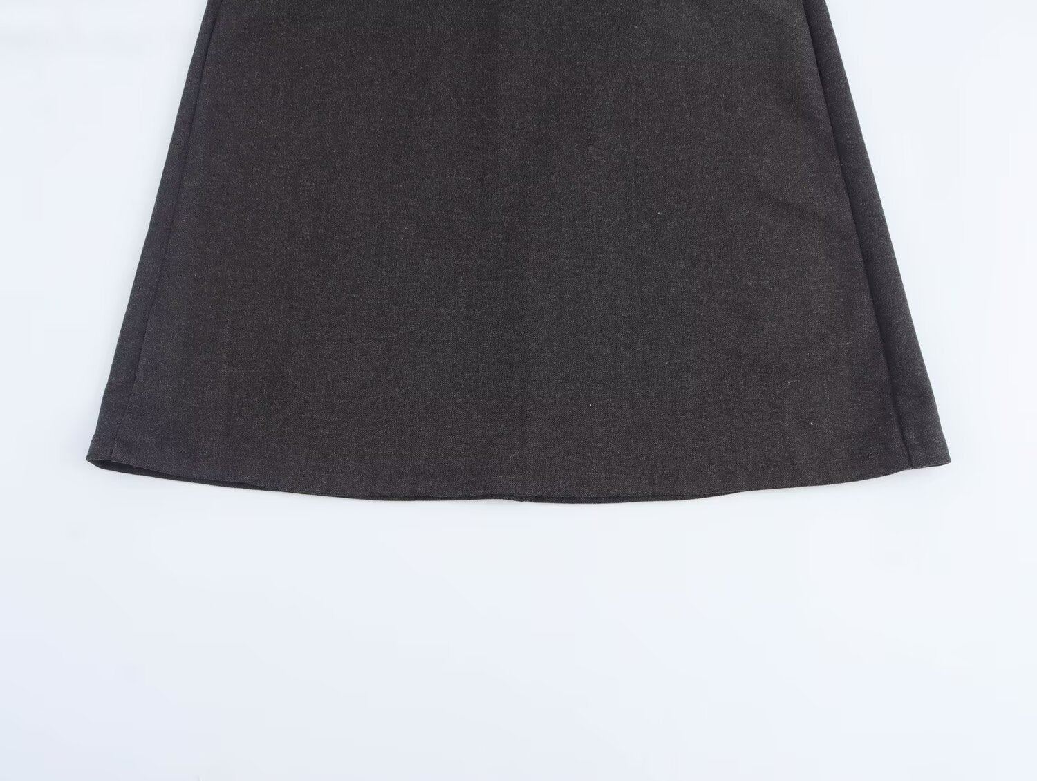 Autumn Winter Women Herringbone Independent Pocket Midi Skirt