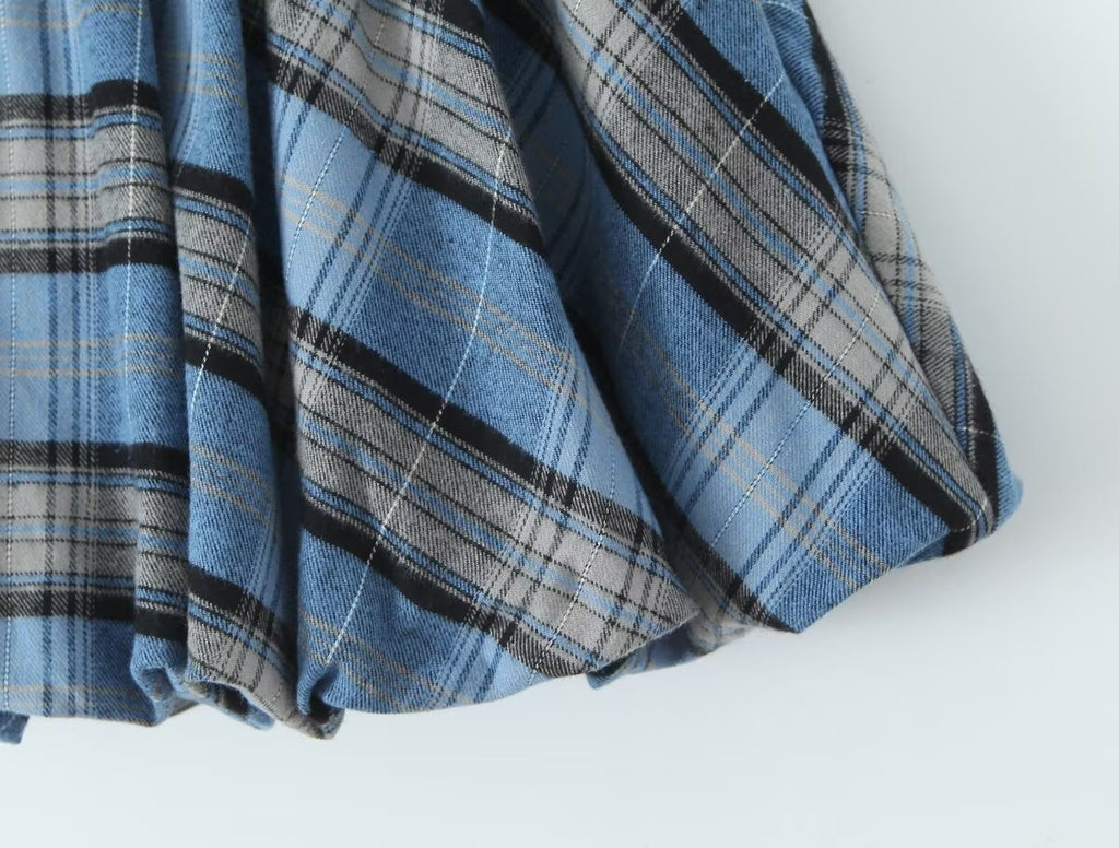 Preppy Plaid Pettiskirt for Women Early Autumn All Matching Slim Fit Short Skirt
