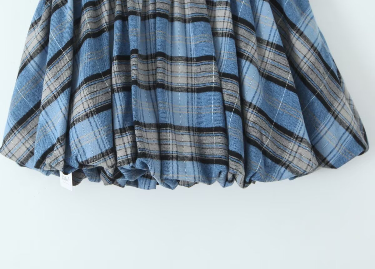 Preppy Plaid Pettiskirt for Women Early Autumn All Matching Slim Fit Short Skirt