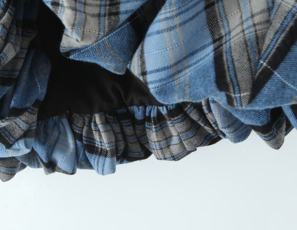 Preppy Plaid Pettiskirt for Women Early Autumn All Matching Slim Fit Short Skirt