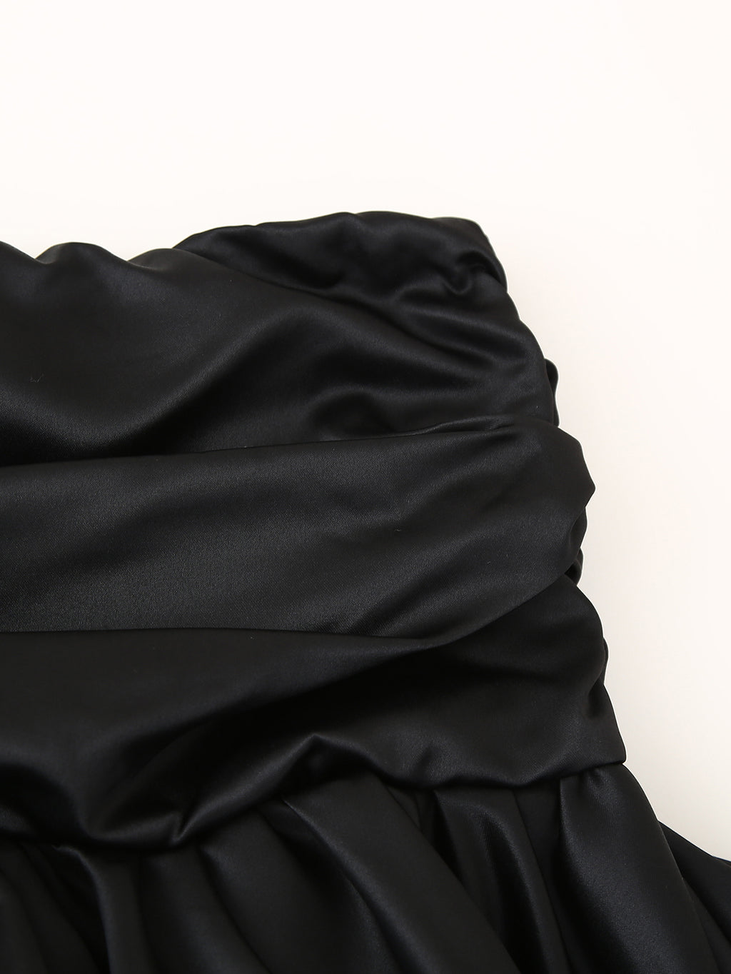 Falda abullonada de satén con diseño elegante, sencilla e informal para mujer de otoño