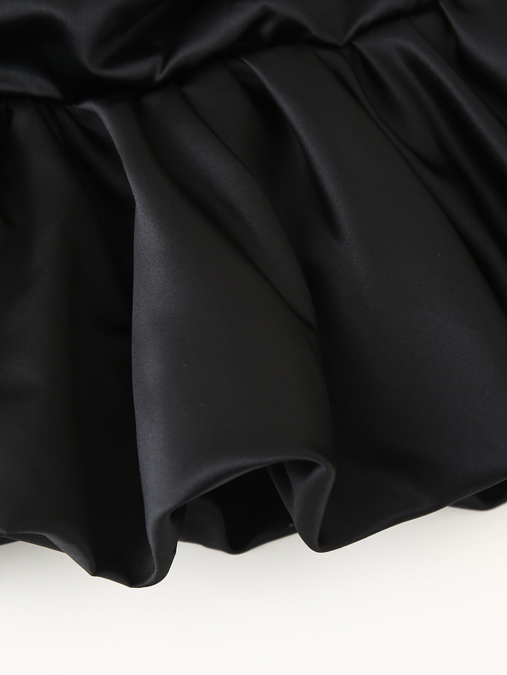 Falda abullonada de satén con diseño elegante, sencilla e informal para mujer de otoño