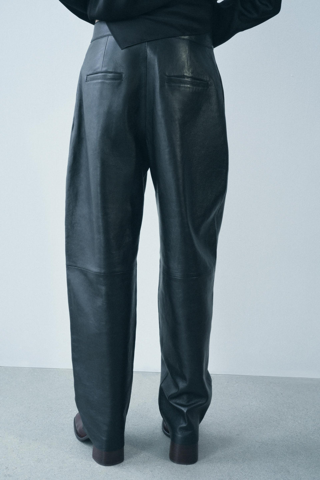 Women All Match Leather Balloon Trousers