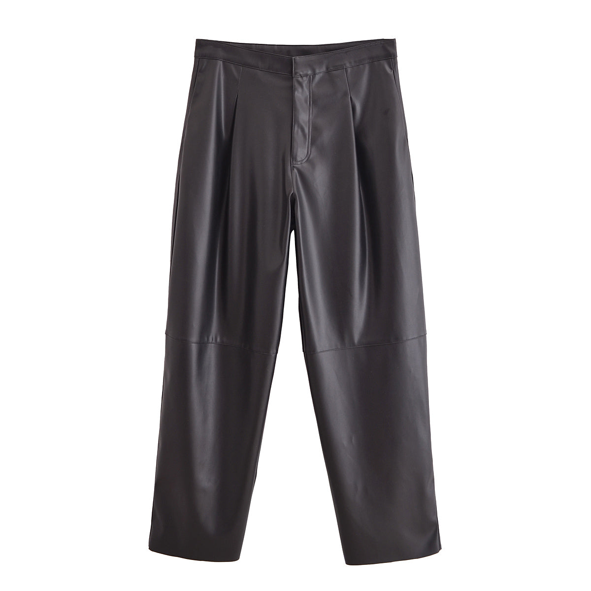 Women All Match Leather Balloon Trousers