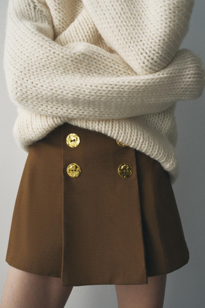 Women Clothing Autumn Winter High Waist Slim Fit Skirt Retro Pleated Skirt