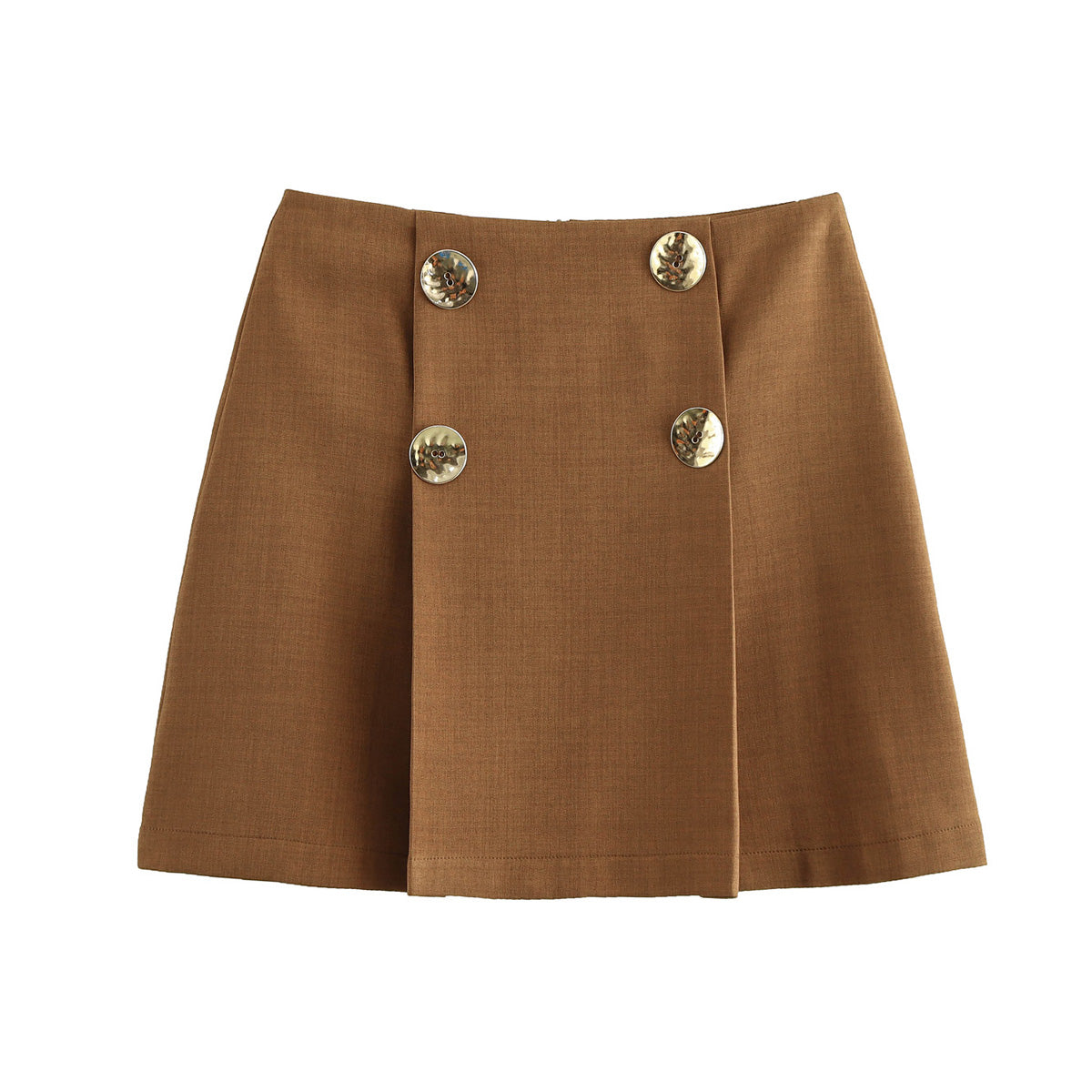 Women Clothing Autumn Winter High Waist Slim Fit Skirt Retro Pleated Skirt