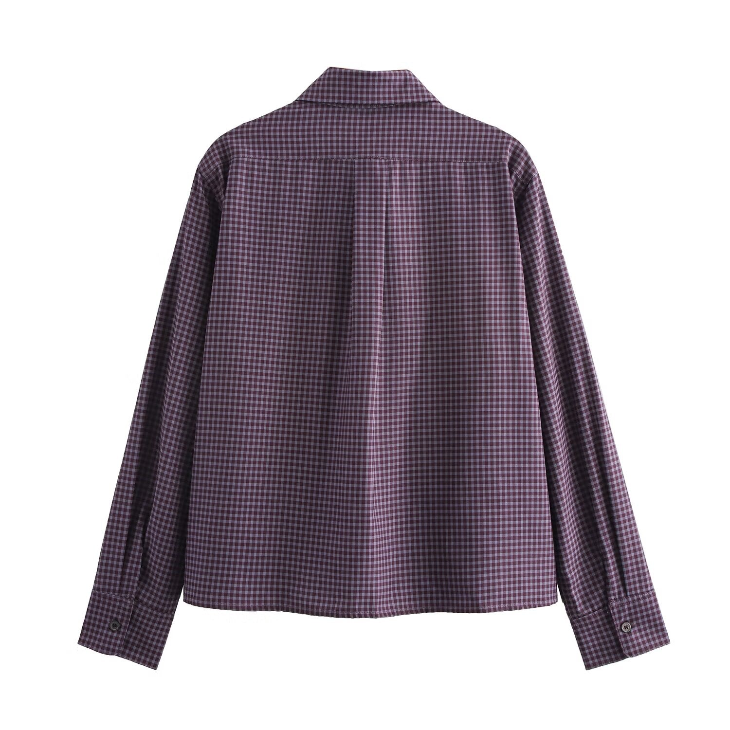 Winter Women Clothing Street Casual Top Plaid Shirt