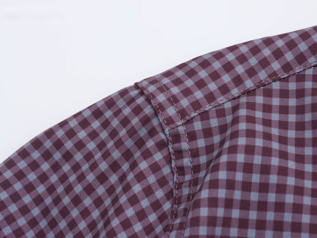 Winter Women Clothing Street Casual Top Plaid Shirt