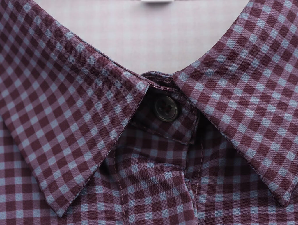 Winter Women Clothing Street Casual Top Plaid Shirt