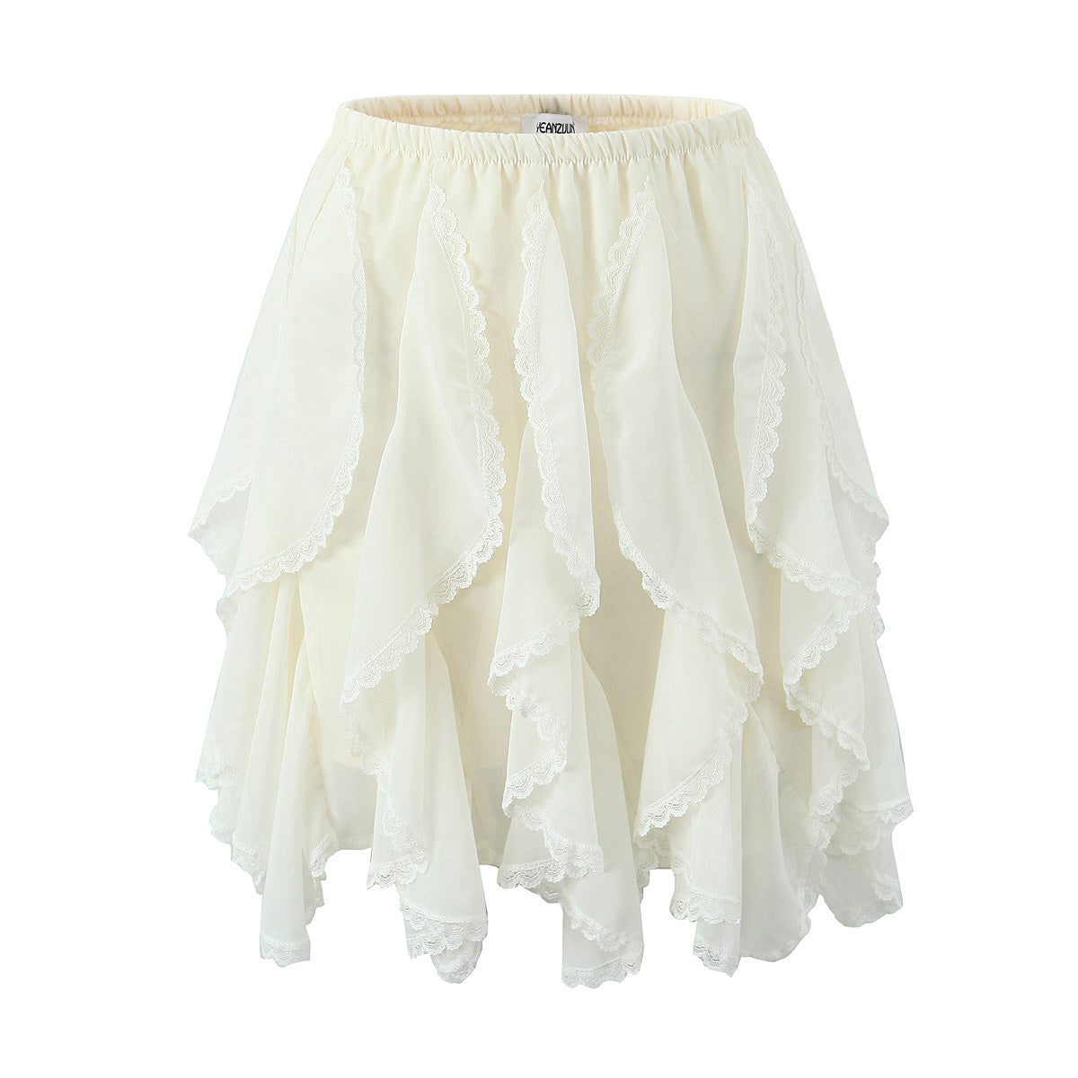 Winter Lace Ribbon Elastic Waist Teenage Casual Travel Skirt
