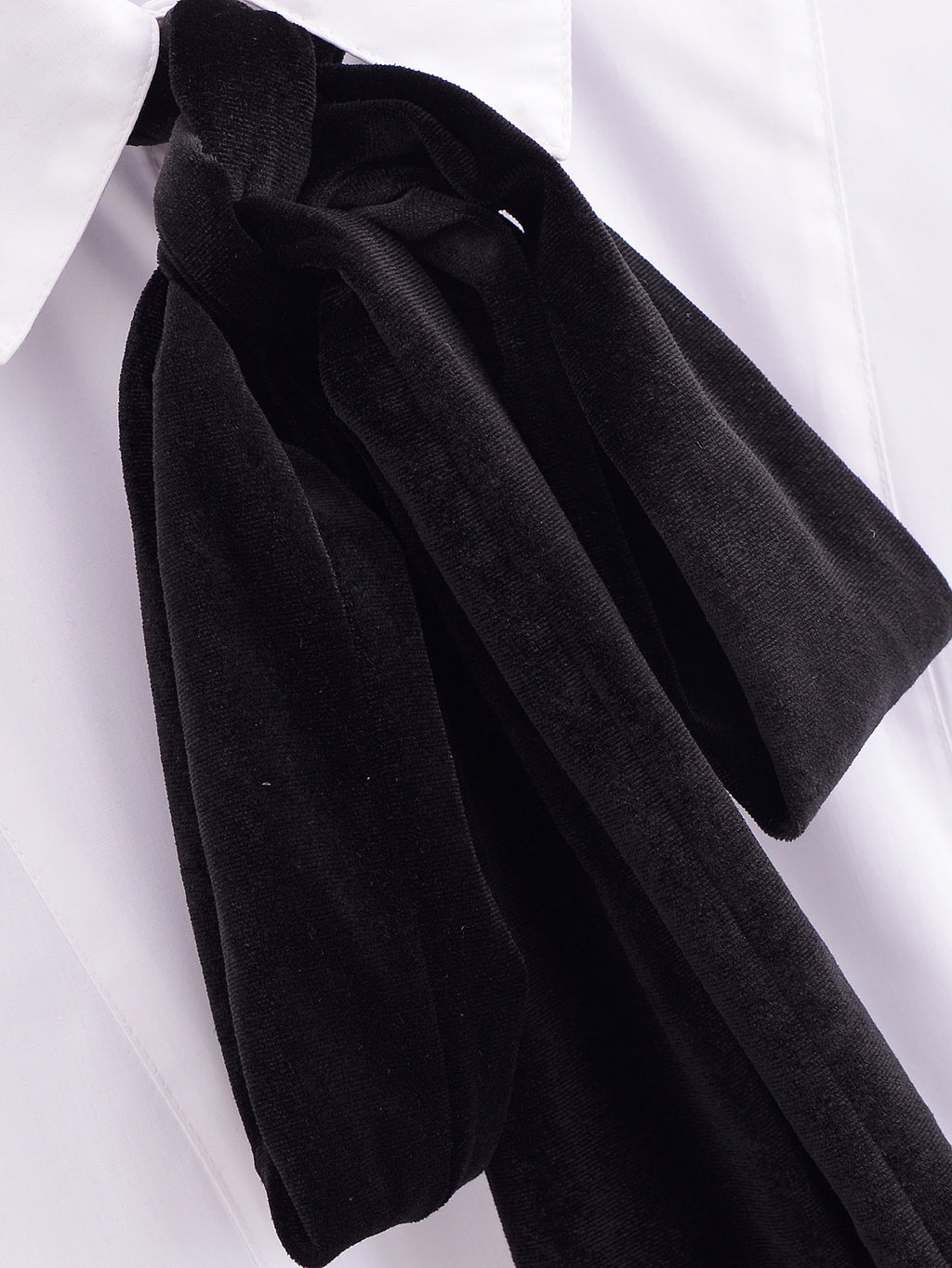 Winter Women Clothing Velvet Bowknot Decoration Office Shirt