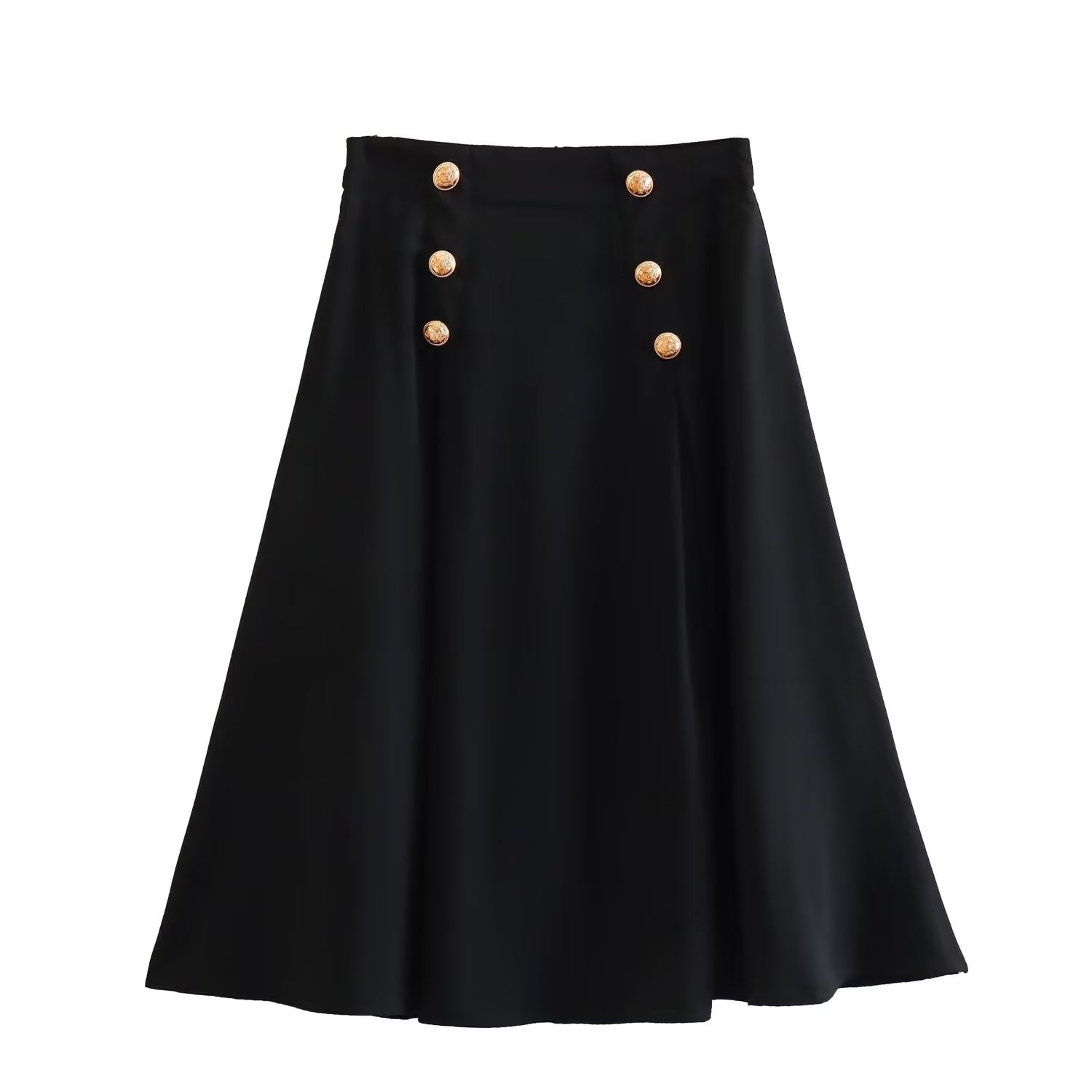 Jupe croisée pour femme, version été, fine, noire